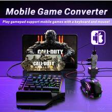 No Need APP Android IOS Mobile Phone Controller Gaming Keyboard Mouse Converter Plug And Play Mobile Controller Gamepad - Multicolor - View 3