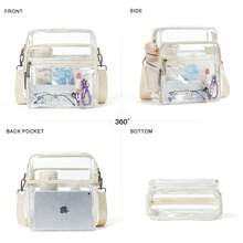 LATMAP Clear Bag For Women, Clear Crossbody Fanny Pack Stadium Approved, Small Clear Purse For Concerts Festival, Stadium Approved 10.7x 4.5 X 11.5 Clear Transparent Purse Bag For Concerts Sports Events Festivals,Clear Bag Concert,Mother's Day Gift - 白色 - 查看 7
