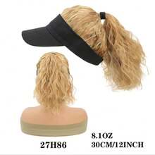 Women's High Temperature Fiber Synthetic Curly Wave Ponytail Wig With Adjustable Buckle Net Baseball Cap - Summer Sporty Sun-Protective Style Suitable For All People - Multicolor - View 12