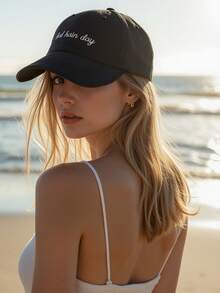 Șapcă de baseball cu coadă de cal brodată "Bad Hair Day", 1 buc., pălărie de soare reglabilă și respirabilă pentru golf, pălării de baseball casual pentru exterior pentru femei în toate anotimpurile, sărbători, festivaluri - broderie - Vizualizare 14