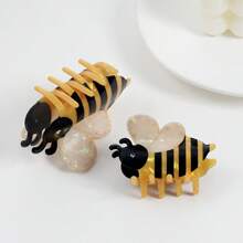 New Cute Bee Hair Claw Clips With Rhinestone, Creative Hair Claw Hair Accessories, Fashion Hair Claws Made Of Cute Plastic PVC For Spring, Summer, Autumn, Winter Hair Jaw Clip Hair Clamps Hair Clutch Hair Claw Clip Fall Hair Clip For Vacation Outfits Woman