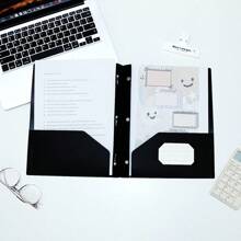 American Style PP File Folder, Office File Organizer, Document Classification Binder, Plastic D-Ring Report File Clip,Back To School,School Supplies