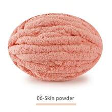 250克超厚冰纱毯，手工编织DIY线，粗雪尼尔靠垫/宠物床纱，适用于冰岛围巾、帽子、针织项目，质地柔软 - 彩色 - 查看 28