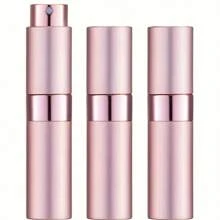 3Pcs 8ML Travel Refill Spray Perfume Bottles, Rotating Glass Perfume Containers