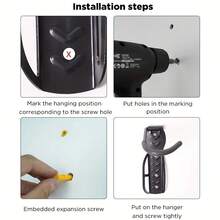 Wall Mounted Hooks, Electric Scooter/Bicycle Wall Stand Garage Storage Hanging Hook, Foldable, Max Load 50lbs, Compatible With Xiaomi Electric Scooter M365/PRO And Ninebot ES Series Balance Bikes