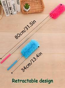 Adjustable Stretch Extend Microfiber Duster, Household Dusting Brush Tool, Anti Dusting Brush, Home Air-Condition Feather Car Furniture Cleaning Brush, Handle Extendable Feather Duster, Home Cleaning Brush,Family Home Furnishings