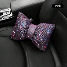 1个装汽车颈枕，柔软汽车头枕，闪亮汽车枕，蝴蝶结枕，水晶钻石汽车配件，女士汽车枕 - 均碼 - 查看 10