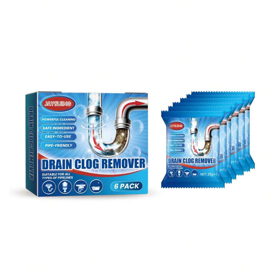 Jaysuing Drain Blockage Removal Powder Toilet, Kitchen, Drain Blockage, Dredging, Cleaning, Deodorant Powder