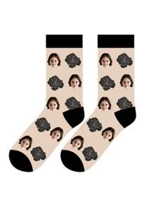 1 paire de nouveaux chaussettes personnalisées noires à roses, chaussettes de couple personnalisées, cadeau de remise des diplômes, chaussettes amusantes à col roulé personnalisées en tant que cadeaux pour hommes, chaussettes de sport, chaussettes de sport personnalisées, cadeaux d'anniversaire personnalisés, en tant que cadeaux de la Saint-Valentin, chaussettes fantaisie pour hommes, chaussettes fantaisie pour femmes