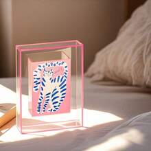 Joivida 5/6/7/8英寸彩色亚克力相框盒DIY海报安装展示架桌面摆件创意图片留言板支架