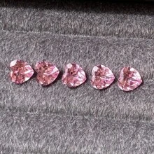 100% Sakura Pink Sapphire Loose Heart Cut Gemstone For Charms Advanced Jewelry Making Materials DIY