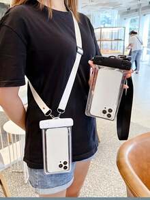 1/2pcs Waterproof Phone Case With Touch Screen,Drift Diving Swimming Waterproof Bag,Waterproof Phone Pouch For Swimming And Diving,Universal Sealed Dry Bag For Mobile Phones,For Swimming, Water Sports, Drifting Equipment Storage Bag Purse Wallet For Outdoor Sport Summer Vacation Beach Travel Holiday Pool - Multicolor - View 2