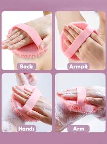 1 pezzo Spazzola da bagno in silicone per esfoliare il corpo, Spazzola da doccia multifunzione, Accessorio da bagno portatile