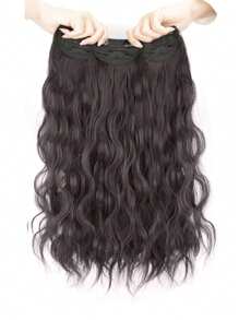 Extensiones de cabello rizado de 3 piezas con patrón de onda de agua y rizado grande para peluca de cabello largo de niños