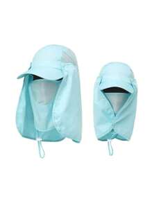 1pc Unisex Solid Color Sunshade Hat, Casual Outdoor Fishing Hat, Sun Protection, Suitable For Hiking, Fishing, Vacation, Daily Use