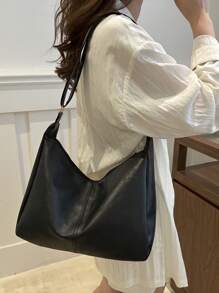 Fashionable Versatile Solid Color Casual Minimalist Crossbody Bag