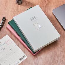 1pc 365-Day Cartoon Planner, 365-Day Planner 32k Notepad Schedule Portable Diary For Students To Use For Daily Records Of Work And Study