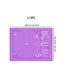 1 块揉面垫 - 不粘、耐用且易于清洁 - 蓝色/红色/粉色/紫色/白色可选，清洁方便，适用于饼干、面团、蛋糕烘焙，是中式糕点的必备烘焙工具，非常适合万圣节、圣诞节、复活节、感恩节