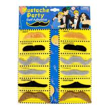 2/6/7/12/48pcs Party Dress Up Props - Lareth Fake Beard Simulation Beard, Goose Yellow Eyebrow Beard, Fake Beard Props, 48 Artificial Beard Party Supplies, Handlebar Mustache Dress Up Beard Headpiece Photo Props