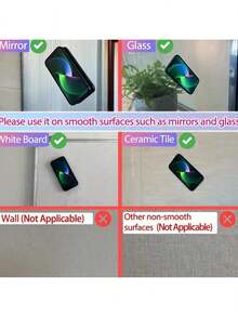 1 Giá đỡ điện thoại tròn bằng silicon có giác hút, Giá đỡ điện thoại tự dính, Giá đỡ nhãn dán giác hút di động cho điện thoại thông minh Tương thích với iPhone/Android Tương thích với iPhone, điện thoại Android, Quà tặng sinh nhật, gia đình, bạn bè Giá đỡ điện thoại, Phụ kiện điện thoại - Nhiều màu - Xem 6