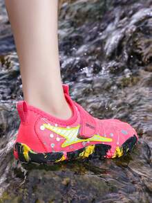 Giày đi nước chân trần Unisex cho trẻ em, nhẹ, chống trượt, nhanh khô, dùng cho bãi biển, bơi lội, đi bộ đường dài, tập yoga - Màu Hồng Tươi - Xem 6