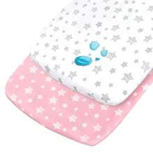 2-pack vattentäta lakan till sängkanten, kompatibla med Mika Micky, MiClassic och Milliard, passar de flesta madrasser till sängkanten - Multifärgad - Visa 5