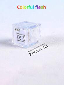 12PCS Multi Colored LED Luminous Ice Cubes, Reusable And Waterproof, Flashing Luminous Ice Cubes, Suitable For Gatherings, Weddings, Bars, Clubs, Home Decoration, Parties, Halloween