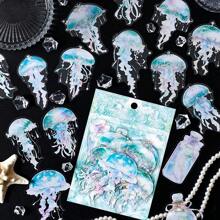 30pcs/Pack Ocean Waltz Jellyfish Scrapbooking Stickers, Premium Diary/Planner Sticker Sheets