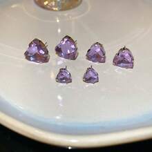 6pc Minimalist Versatile Heart Design Jewelry Set, High-End Feel - Purple - View 2