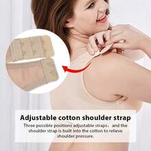 Women Push Up Bra Compression Shaper Back Support Brasier - Beige - View 7