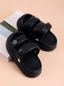 New Korean Fashion EVA Toddler Anti-Slip Soft Bottom Shoes, Summer Styles For Baby Boys & Girls - Black - View 4