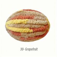 250克超厚冰纱毯，手工编织DIY线，粗雪尼尔靠垫/宠物床纱，适用于冰岛围巾、帽子、针织项目，质地柔软 - 彩色 - 查看 35