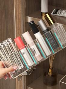Bathroom Vanity Wall Mounted Storage Organizer Box, Household Toiletry Rack For Cosmetic, No Drilling Required, Back To School