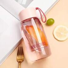 Stylish Sports Water Bottle, Compact Plastic Cup, Shatterproof, Portable, Heat-Resistant, Minimalist Transparent Personal Water Bottle, Suitable For Students, Back To School Season