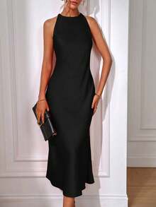 Eur Latin Tailored Dress - 黑色 - 查看 4