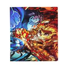 Rengoku , Your Heart Ablaze , Demon Slay , Gift Him, Gift Her, Uni , Anime Gifts Fce Blanket Travel Blanket Er Soft Drat Painting Blanket Upscayl Mm - Picture Color - View 2