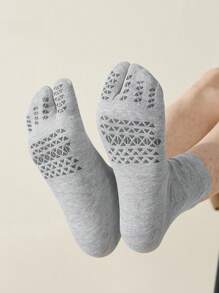 1/2/3 Paar Herrensocken Einfarbig mit Zweizehen-Teilungszehn, rutschfeste Socken für japanische Holzclogs