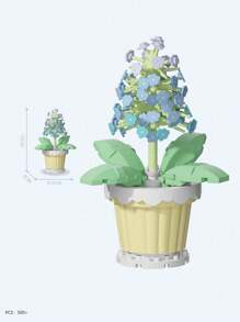 Mini Bouquet Bonsai Tree Toy Building Block Set, DIY Simulation Plant Series Building Block Toys, Toy Building Blocks Suitable For Home Office Decoration Ornaments, Acrylic Dust Cover Building Blocks, Bouquet Set, Suitable For Adults, Birthday Gifts, Christmas Toys