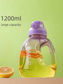 1pc 40oz Gym Water Bottle Food-Safe Leakproof Direct Drinking Bottle Colorful Water Jug For Gym,Fitness,Outdoor Sports