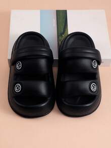 New Korean Fashion EVA Toddler Anti-Slip Soft Bottom Shoes, Summer Styles For Baby Boys & Girls - Black - View 1
