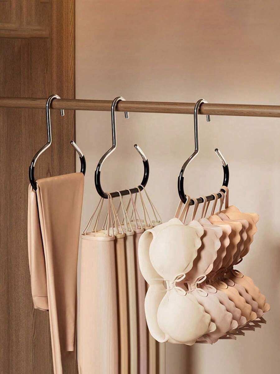 Hat Holder Rack, Non-Slip Hanger Organizer, Creative Circular Ring Clothes Hanger, Stainless Steel Closet Hook For Hats, Suspenders, Ties, Scarves, Lingerie - Multicolor - View 1