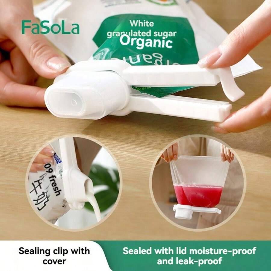 FaSoLa Food Bag Clips With Covers, Sealing Clips For Powder, Snacks, Kitchen Food Anti-Moisture, Multi-Functional Clamps - Multicolor - View 1