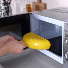 鸡蛋模具，塑料微波炉蒸笼，半圆形肉饼模具，鸡蛋小饼模具 - 彩色 - 查看 9