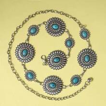 1pc Retro Boho Alloy Waist Chain - Silver - View 2