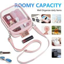 Sporting Clear Bag-Clear For Women Crossbody Messenger Bag For Concerts Sporting Events ﻿ - Pink - View 2