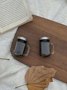 2-6pcs Mini Espresso Cups, Portable Coffee Containers, Miniature Coffee Bottles, Glass Milk Bottles, Mini Airtight Jars, 40ml Back To School