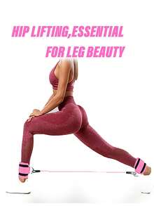 6pcs Ankle Resistance Bands Set - Leg And Thigh Training Equipment With Adjustable Straps, Durable TPE Material For Effective Workout - Black - View 5