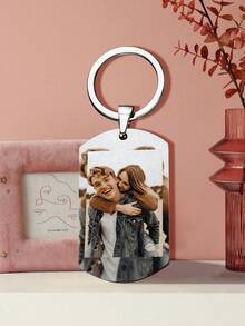 1 breloc foto personalizat, breloc foto gravat personalizat, breloc foto personalizat, breloc personalizat cu fotografie, breloc personalizat din oțel inoxidabil, cadou de Ziua Mamei, cadou de Ziua Tatălui, cadou de aniversare, cadou de Ziua Îndrăgostiților, cadou de ziua de naștere, cadou de nuntă, cadou pentru cel mai bun prieten, cadou pentru mamă/tată, cadou pentru prietenă/iubit - Stilul 2 - Vizualizare 4