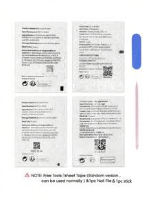 10 件中号方形 100% 手工亚克力按压指甲，粉色指甲玻璃珠猫眼配手绘丝带图案，优雅高贵的精美指甲用品，适合不同风格的女性日常使用，可重复使用，也可作为送给女性朋友的礼物，贴片指甲。 - 粉色 - 查看 10