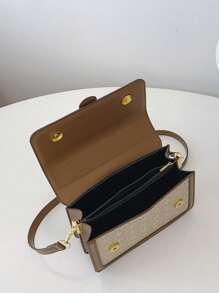 Bolso de tela vintage de gran capacidad, bolso bandolera de lujo de PU, bolso de mano y de hombro clásico casual para mujer